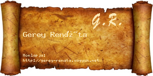 Gerey Renáta névjegykártya