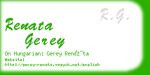 renata gerey business card